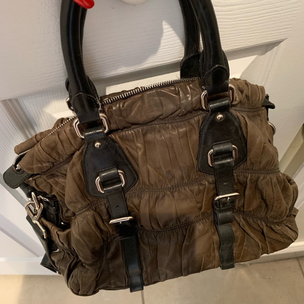 Crossbody distress PRADA bag, excellent condition, only big strap shows scratch